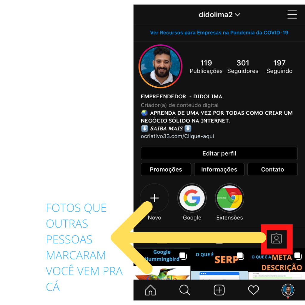 7 fotos que você foi marcado 1024x1024 - COMO TRABALHAR COM O  INSTAGRAM